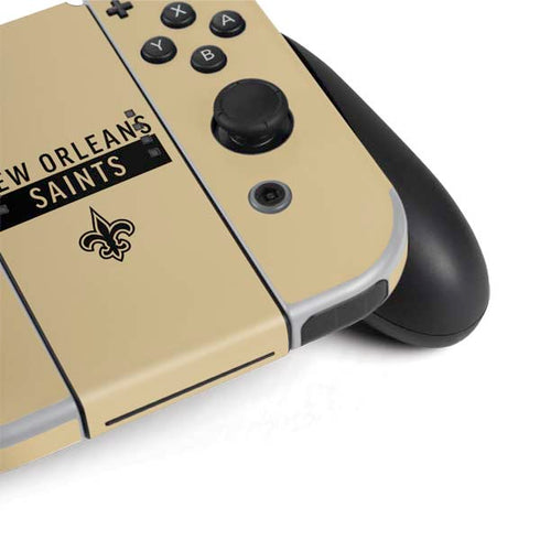 NFL New Orleans Saints Gold Performance Series Nintendo Switch OLED (2021) Skin