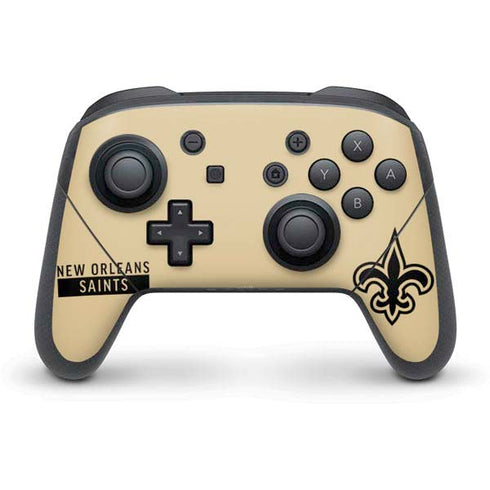 NFL New Orleans Saints Gold Performance Series Nintendo Switch Pro Controller Skin