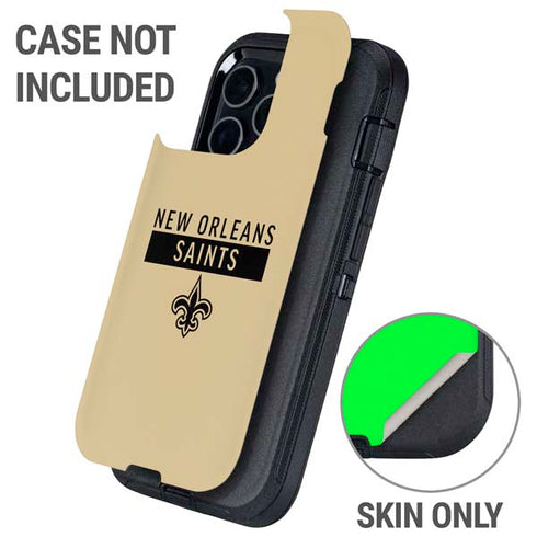 NFL New Orleans Saints Gold Performance Series Otterbox Defender iPhone Skin