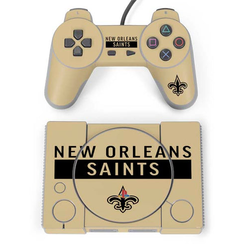 NFL New Orleans Saints Gold Performance Series PlayStation Classic Bundle Skin