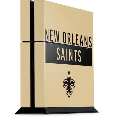 NFL New Orleans Saints Gold Performance Series PS4 Console Skin