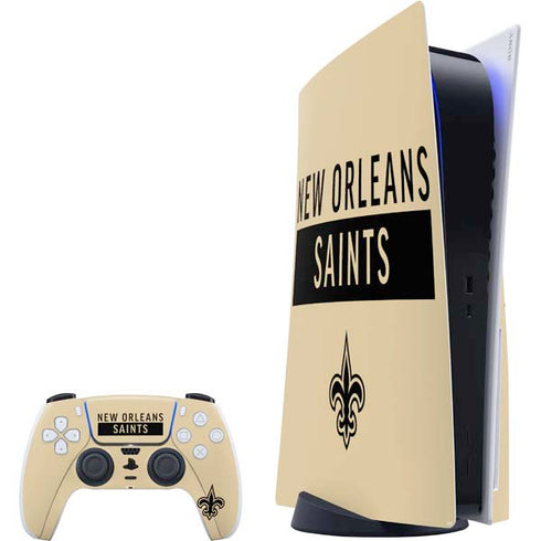 NFL New Orleans Saints Gold Performance Series PS5 Bundle Skin
