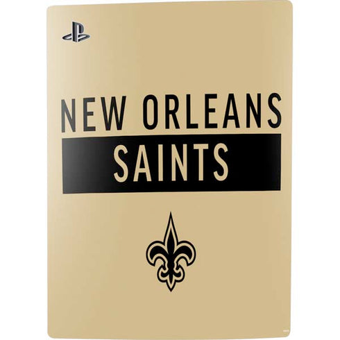 NFL New Orleans Saints Gold Performance Series PS5 Console Skin