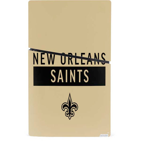 NFL New Orleans Saints Gold Performance Series PS5 Slim Digital Edition Bundle Skin