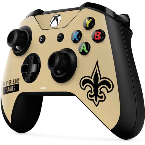 NFL New Orleans Saints Gold Performance Series Xbox One X Controller Skin