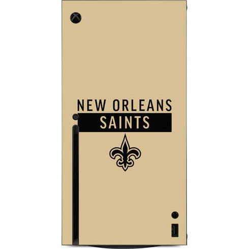 NFL New Orleans Saints Gold Performance Series Xbox Series X Console Skin