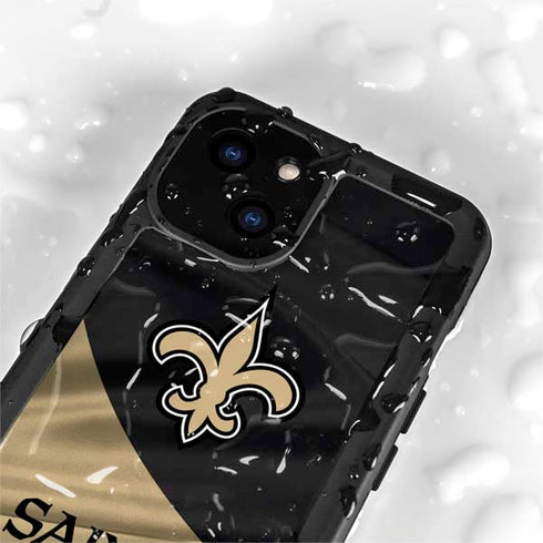 NFL New Orleans Saints iPhone 15 Plus Waterproof Case