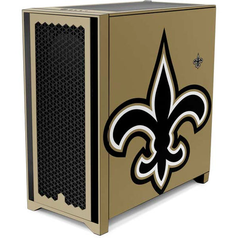 NFL New Orleans Saints Large Logo Corsair 4000D Tempered Glass Mid-Tower ATX Case Skin