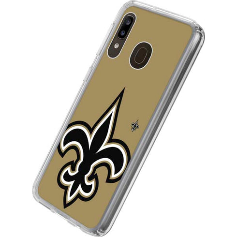 NFL New Orleans Saints Large Logo Galaxy A20 Clear Case