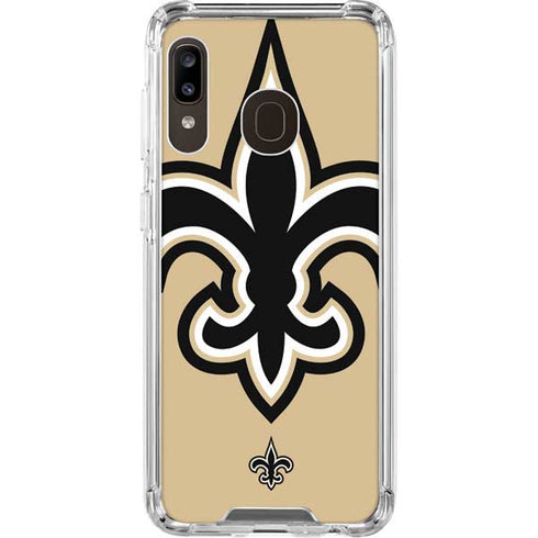 NFL New Orleans Saints Large Logo Galaxy A30 Clear Case