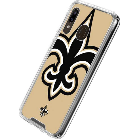 NFL New Orleans Saints Large Logo Galaxy A30 Clear Case