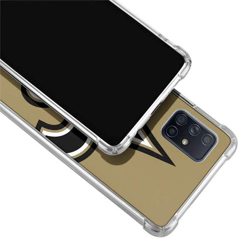 NFL New Orleans Saints Large Logo Galaxy A71 5G Clear Case