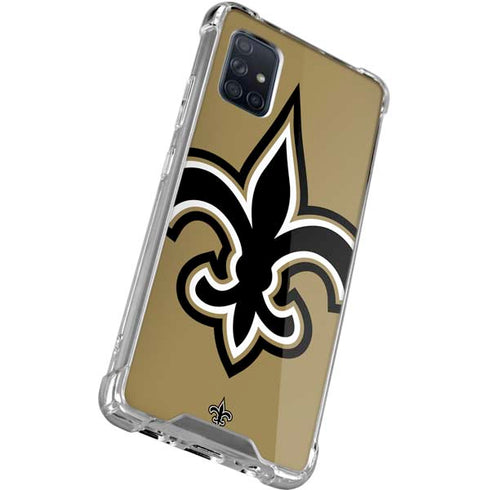 NFL New Orleans Saints Large Logo Galaxy A71 5G Clear Case