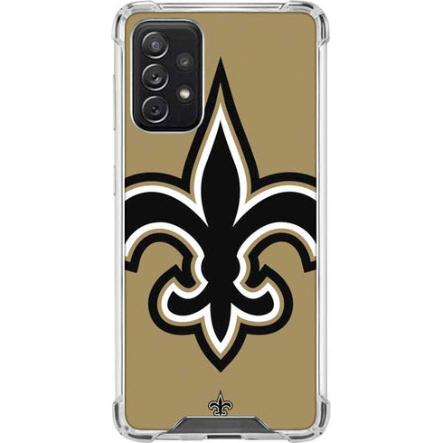 NFL New Orleans Saints Large Logo Galaxy A72 5G Clear Case