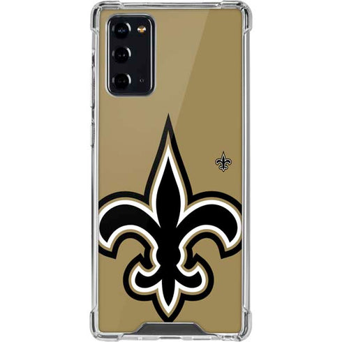 NFL New Orleans Saints Large Logo Galaxy Note20 5G Clear Case
