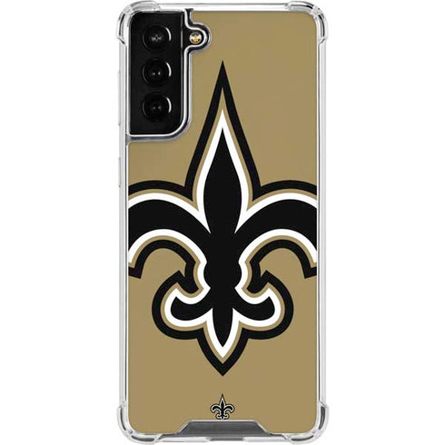 NFL New Orleans Saints Large Logo Galaxy S21 FE Clear Case