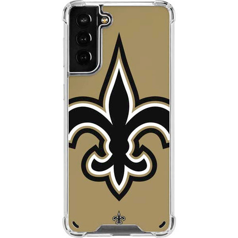 NFL New Orleans Saints Large Logo Galaxy S21 Plus 5G Clear Case