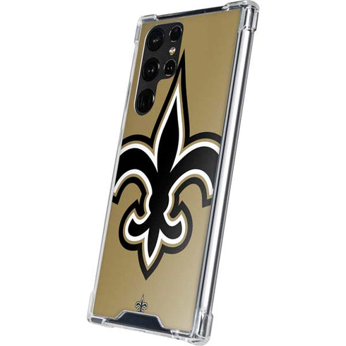 NFL New Orleans Saints Large Logo Galaxy S22 Ultra Clear Case
