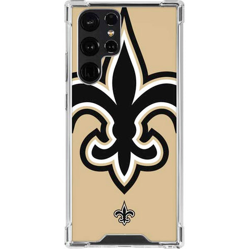NFL New Orleans Saints Large Logo Galaxy S24 Ultra Clear Case