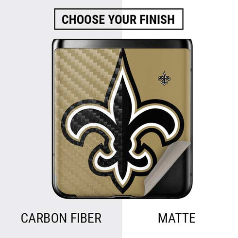 NFL New Orleans Saints Large Logo Galaxy Z Flip Skin