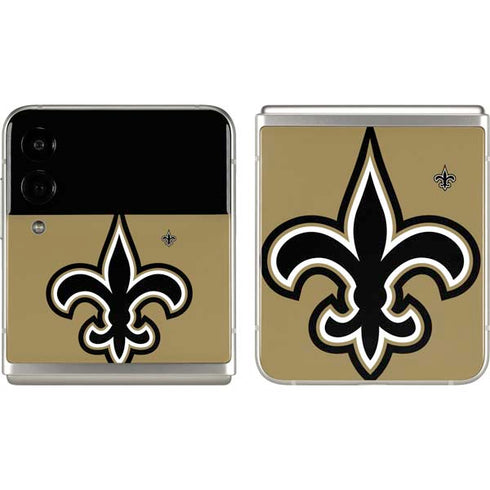 NFL New Orleans Saints Large Logo Galaxy Z Flip3 5G Skin