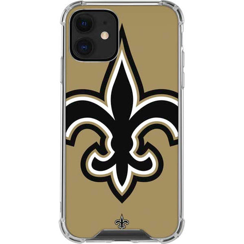 NFL New Orleans Saints Large Logo iPhone 12 Mini Clear Case