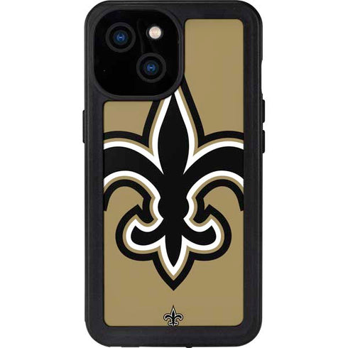 NFL New Orleans Saints Large Logo iPhone 13 Mini Waterproof Case
