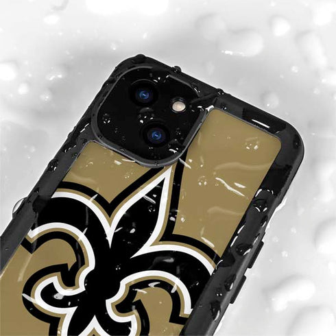 NFL New Orleans Saints Large Logo iPhone 13 Mini Waterproof Case