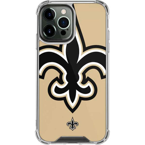 NFL New Orleans Saints Large Logo iPhone 14 Pro Max Clear Case