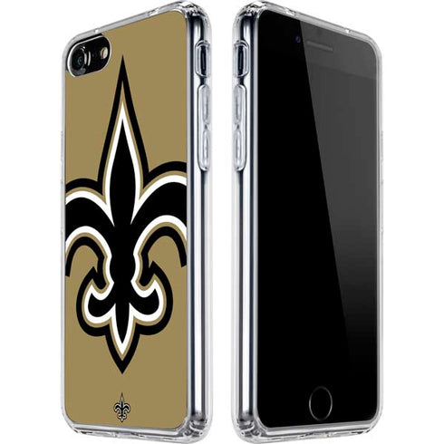 NFL New Orleans Saints Large Logo iPhone SE (2nd & 3rd Gen) Clear Case