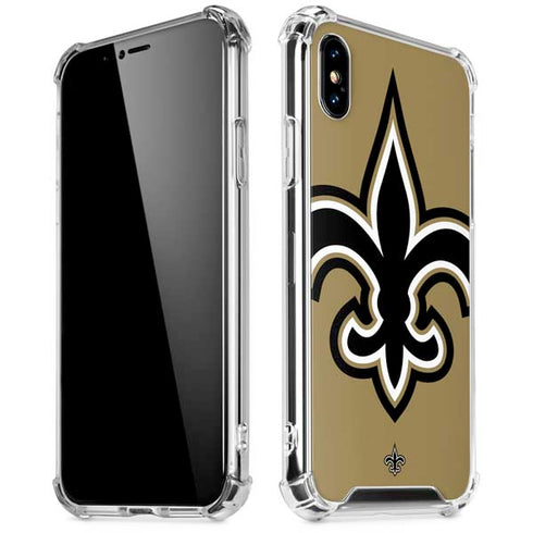 NFL New Orleans Saints Large Logo iPhone X/XS Clear Case