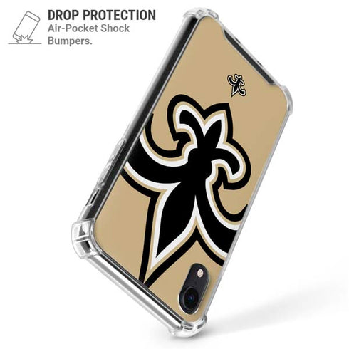NFL New Orleans Saints Large Logo iPhone XR Clear Case