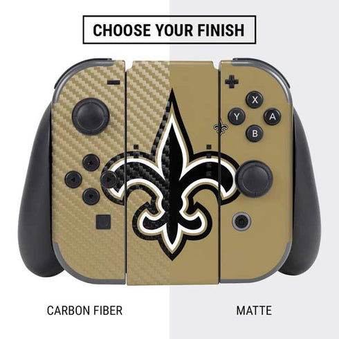 NFL New Orleans Saints Large Logo Nintendo Switch Bundle Skin