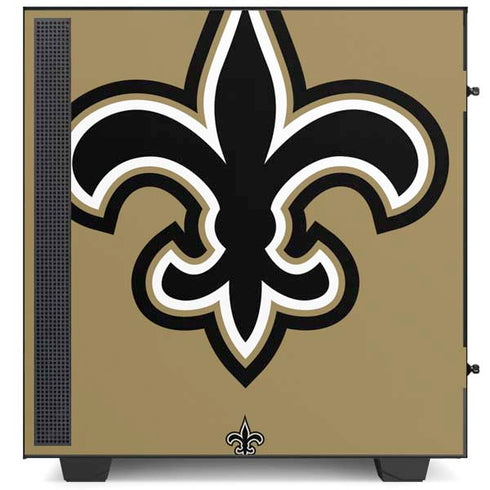 NFL New Orleans Saints Large Logo NZXT H510 Compact ATX Mid-Tower Case Skin