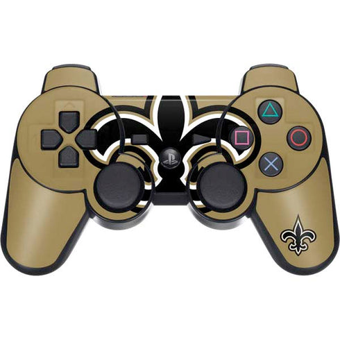 NFL New Orleans Saints Large Logo PS3 Dual Shock wireless controller Skin