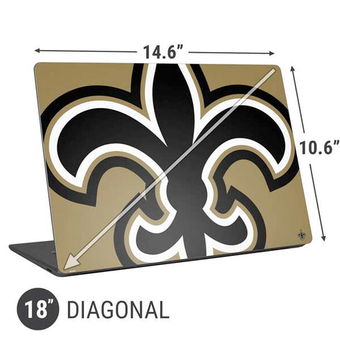 NFL New Orleans Saints Large Logo Universal Laptop 18in (14.6 x 10.6in) Skin