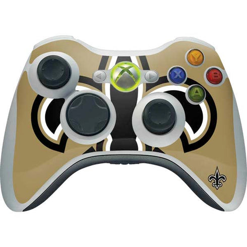 NFL New Orleans Saints Large Logo Xbox 360 Wireless Controller Skin