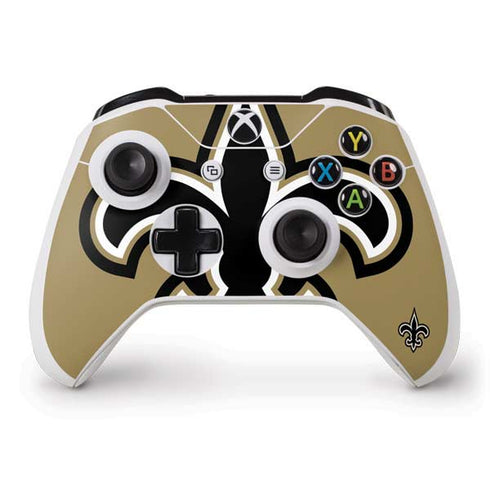 NFL New Orleans Saints Large Logo Xbox One S Controller Skin