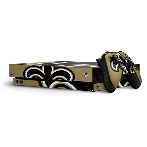 NFL New Orleans Saints Large Logo Xbox One X Bundle Skin