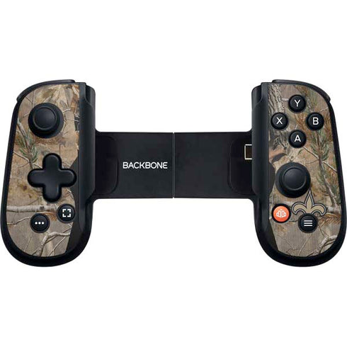 NFL New Orleans Saints Realtree AP Camo Backbone One for iPhone Game Controller Skin