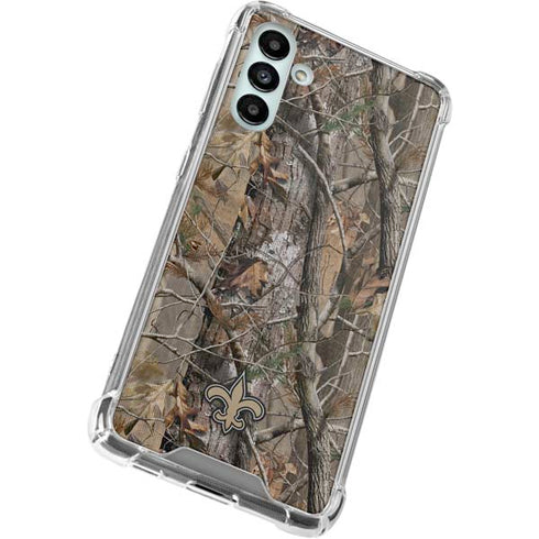 NFL New Orleans Saints Realtree AP Camo Galaxy A13 5G Clear Case