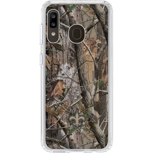 NFL New Orleans Saints Realtree AP Camo Galaxy A20 Clear Case