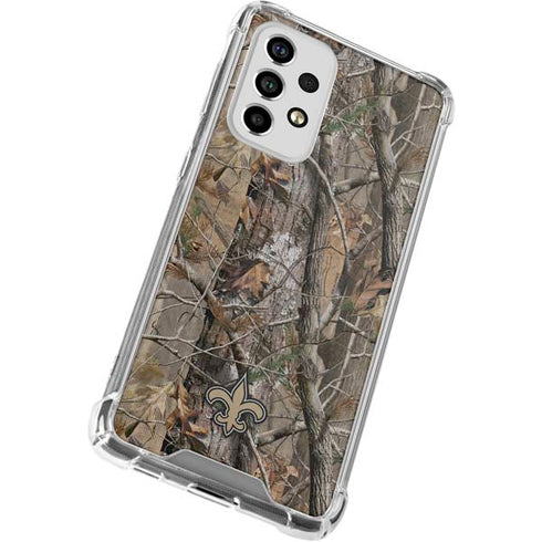 NFL New Orleans Saints Realtree AP Camo Galaxy A33 5G Clear Case