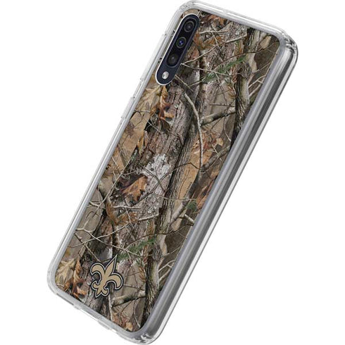 NFL New Orleans Saints Realtree AP Camo Galaxy A50 Clear Case