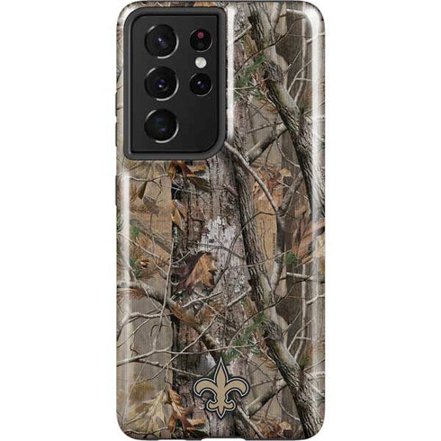 NFL New Orleans Saints Realtree AP Camo Galaxy S21 Ultra 5G Pro Case