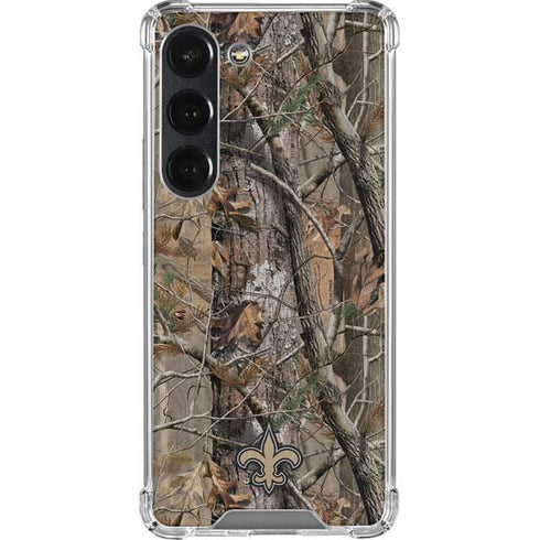 NFL New Orleans Saints Realtree AP Camo Galaxy S23 Clear Case