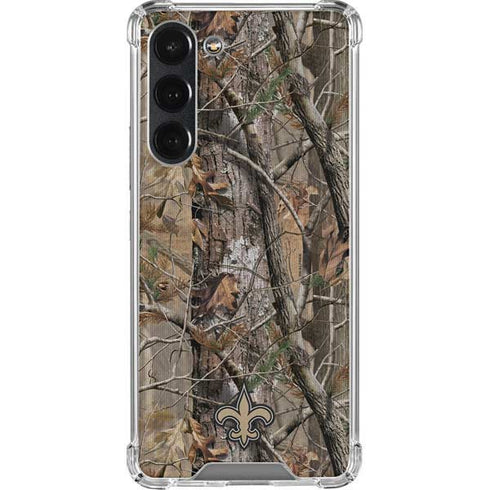NFL New Orleans Saints Realtree AP Camo Galaxy S23 Plus Clear Case