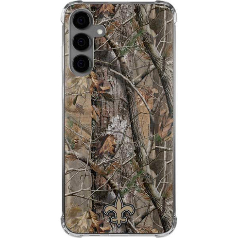 NFL New Orleans Saints Realtree AP Camo Galaxy S24 Plus Clear Case