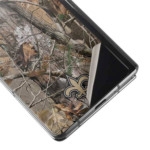 NFL New Orleans Saints Realtree AP Camo Galaxy Z Fold2 5G Skin