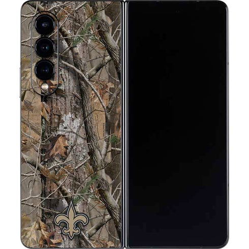 NFL New Orleans Saints Realtree AP Camo Galaxy Z Fold4 5G Skin